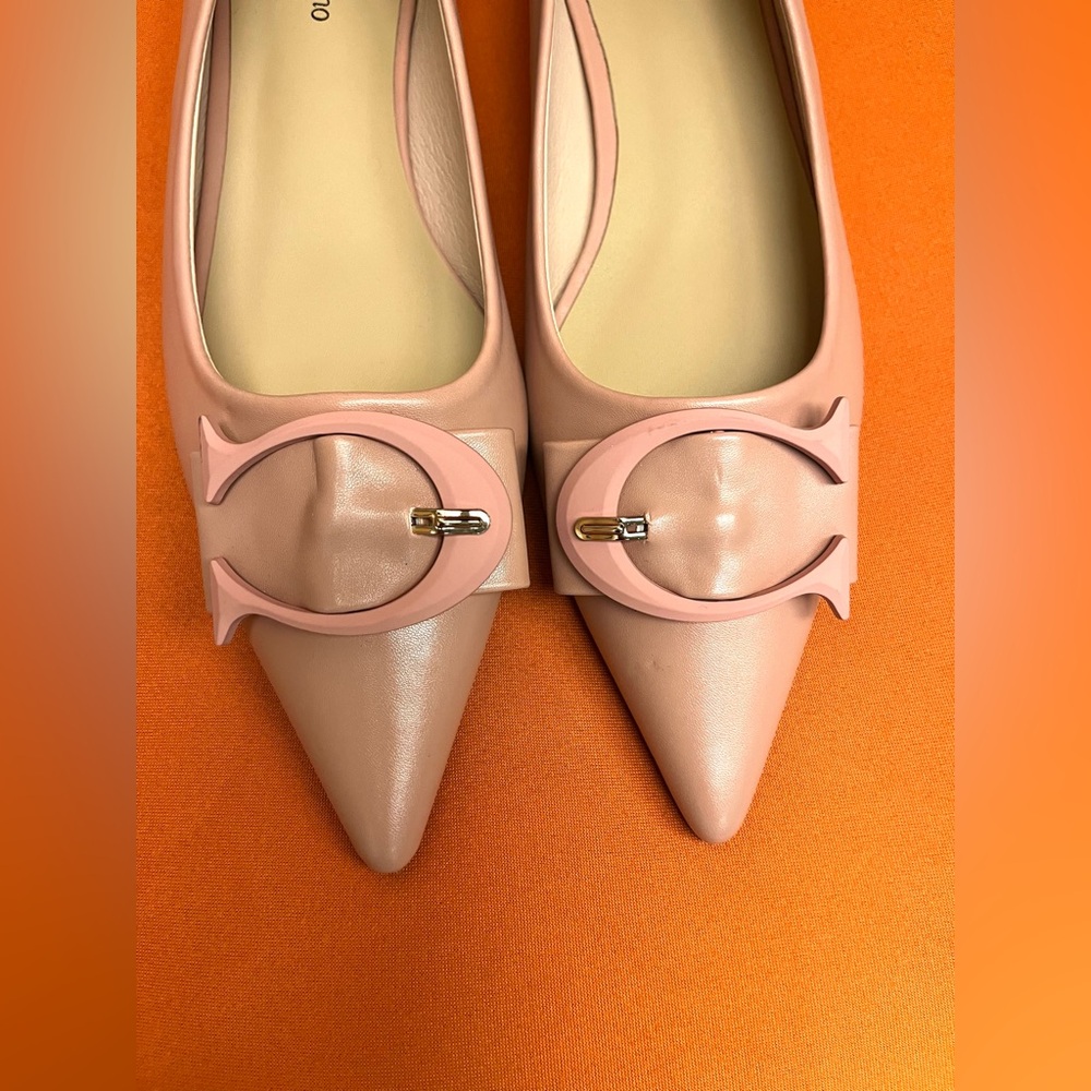 C.Paravano C Buckle Pointed Toe Flats (Aida). Size 40 - Picture 3 of 6